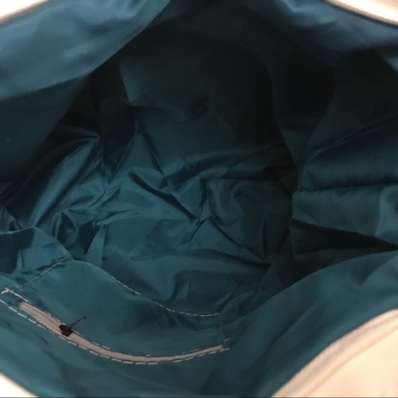 Off White Lined Zip Top Cat Lovers Book Bag Tote - Picture 6 of 7